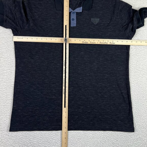 Prada Polo Shirt Mens 2XL Black Made in Italy Short Sleeve Luxury Designer - Picture 6 of 7